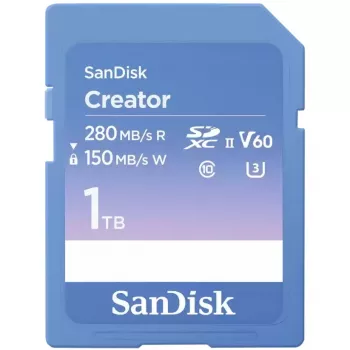 Karta pamięci SanDisk Creator SD UHS-II, 1 TB, niebieska, SDSDXEP-1T00-GNCIS
