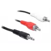 Kabel audio 3,5 mm/2 x RCA DeLOCK 84212