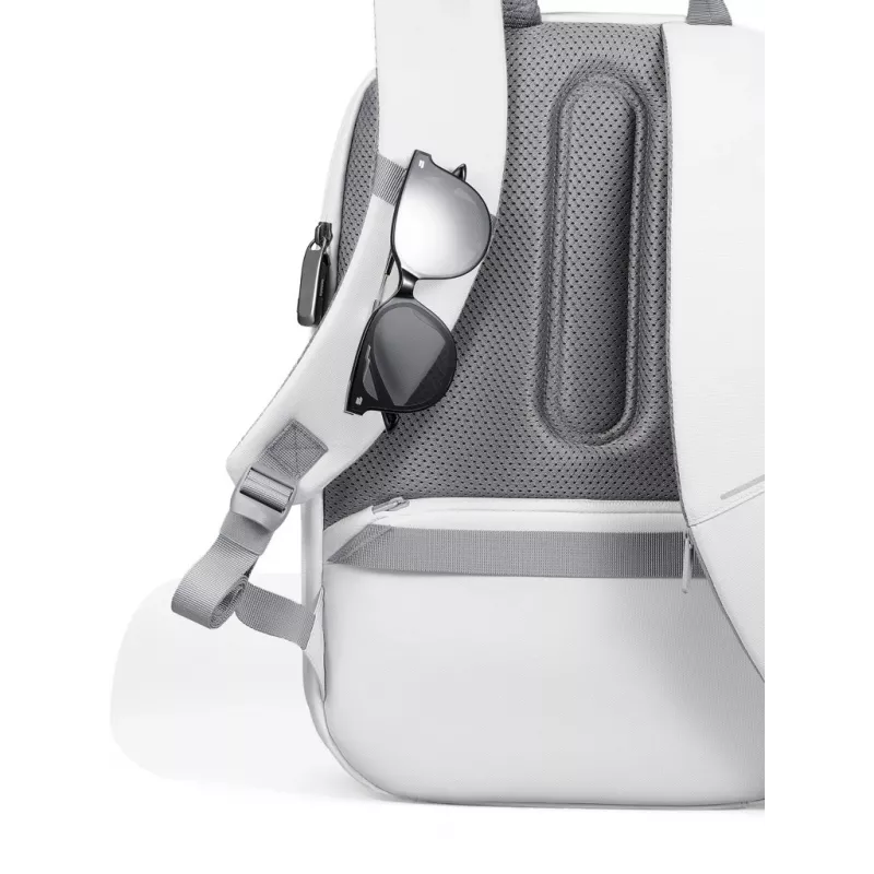 Plecak XDDESIGN Bobby Edge antykradzieżowy biały — 17 l, mieści laptopa 16 cali, wodoodporny, 1,1 kg