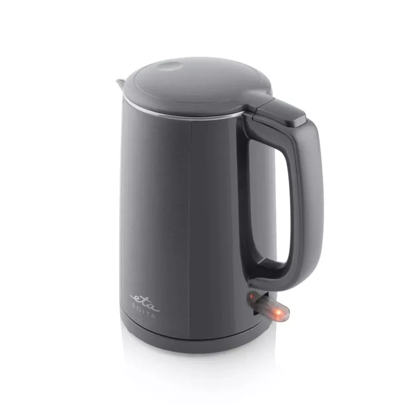 Czajnik ETA | ETA859590020 EDITA | Elektryczny | 2200 W | 1,5 L | Stal nierdzewna | Obrotowa podstawa 360° | Szary