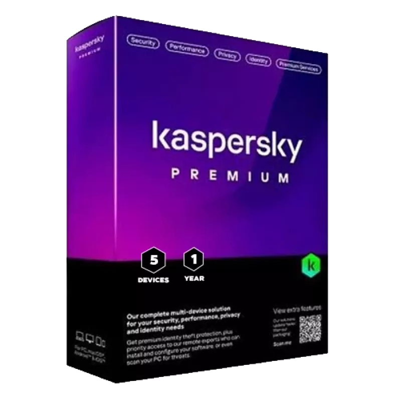 Kaspersky Premium + Wsparcie Klienta | 5 Urządzeń | 1 Rok | UE