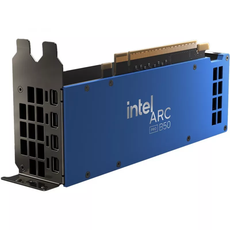 Karta graficzna INTEL Arc Pro B50 — 16 GB GDDR6, 128-bit, PCIe 5.0, aktywne chłodzenie