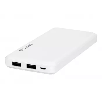 Przenośna ładowarka power bank BLOW PB10A 10000mAh (37Wh), 2 wyjścia USB-A, 22,5W łącznie, wejście Micro-USB, bateria polimerowa