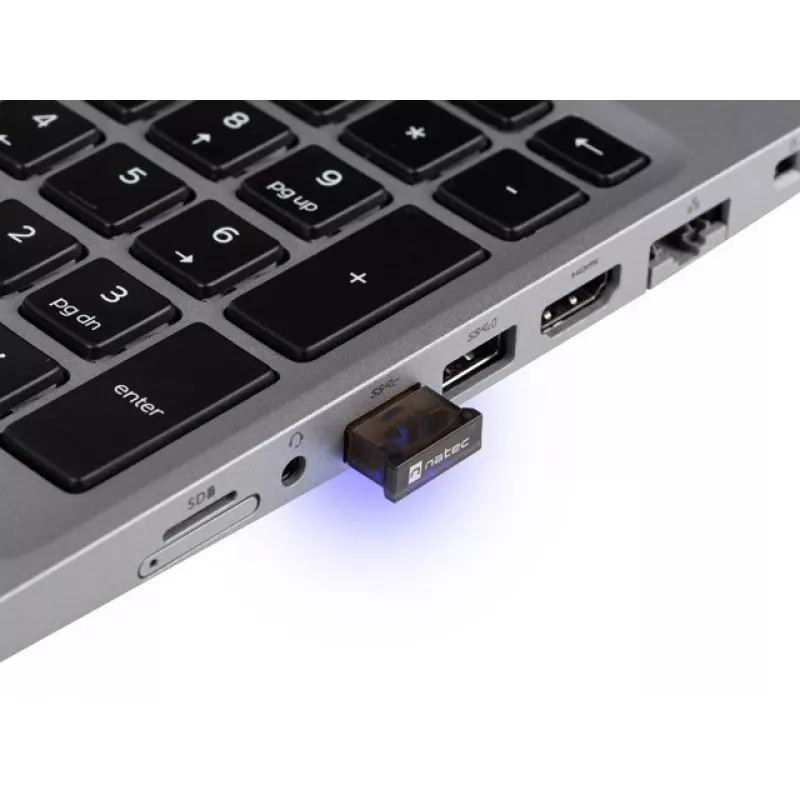 BLE beacon NATEC NBD-2003 adapter USB Bluetooth 5.0 — czarny, zasięg 20 m, USB Type-A