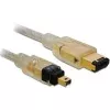 Kabel FireWire A/A DeLOCK 1,0 m Szary