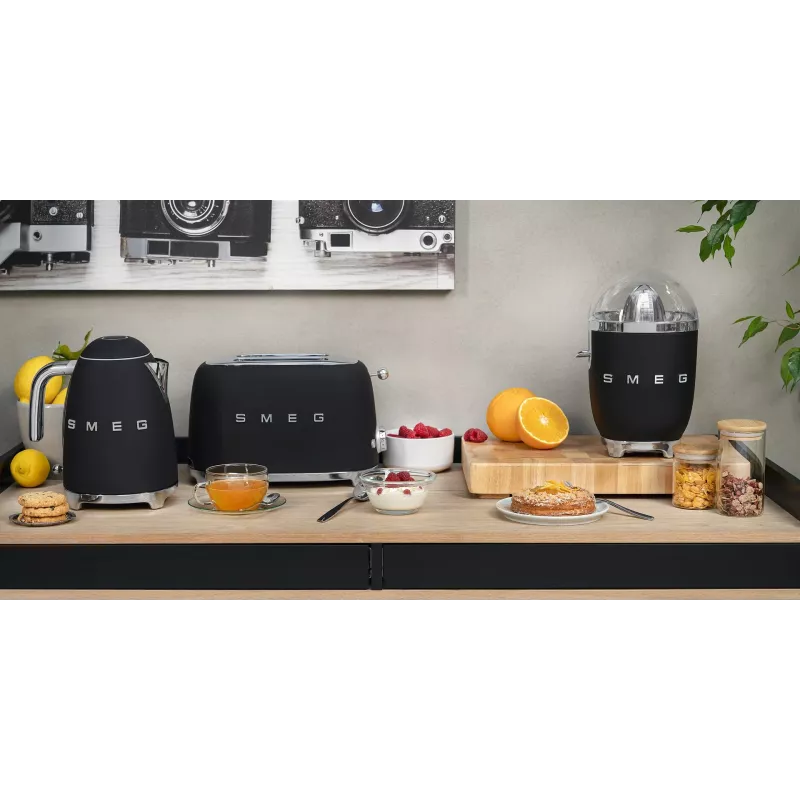 Toster Smeg 50's Style TSF01BLMEU na 2 kromki czarny stal nierdzewna