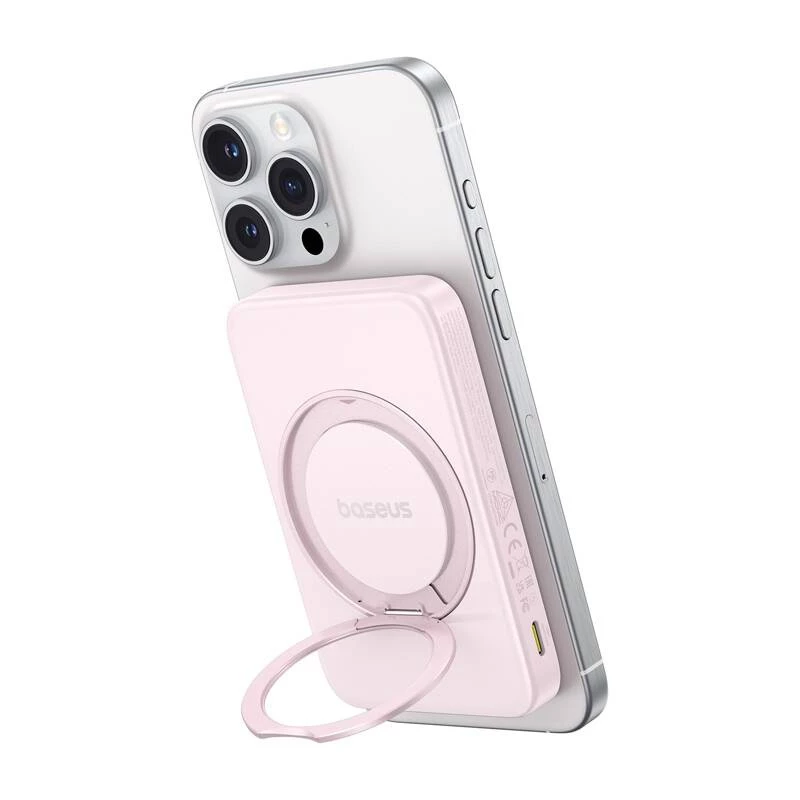 Power bank Baseus PicoGo Qi2 5000 mAh 20 W różowy
