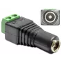 adapter złącza złącza DeLOCK 65485 DC 2.5 x 5.5 mm 2p Czarny Zielony