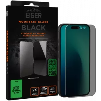 Szkło hartowane z filtrem prywatności Eiger EGMSP00334 do Apple iPhone 16 Pro / 17 / 17 Pro