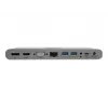 Stacja dokująca Eaton Tripp Lite USB-C, potrójny wyświetlacz - 4K HDMI/DisplayPort, VGA, USB 3.2 Gen 1, hub USB-A/USB-C, GbE, ładowanie 100W PD, międzynarodowe kable zasilające