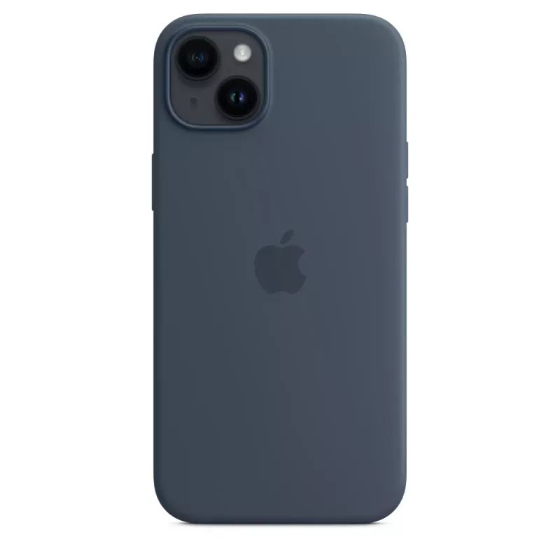 Silikonowe etui Apple iPhone 14 Plus z MagSafe – Storm niebieski