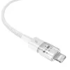 Baseus Gem USB do IP 2.4A szybki kabel do ładowania 2 m Biały