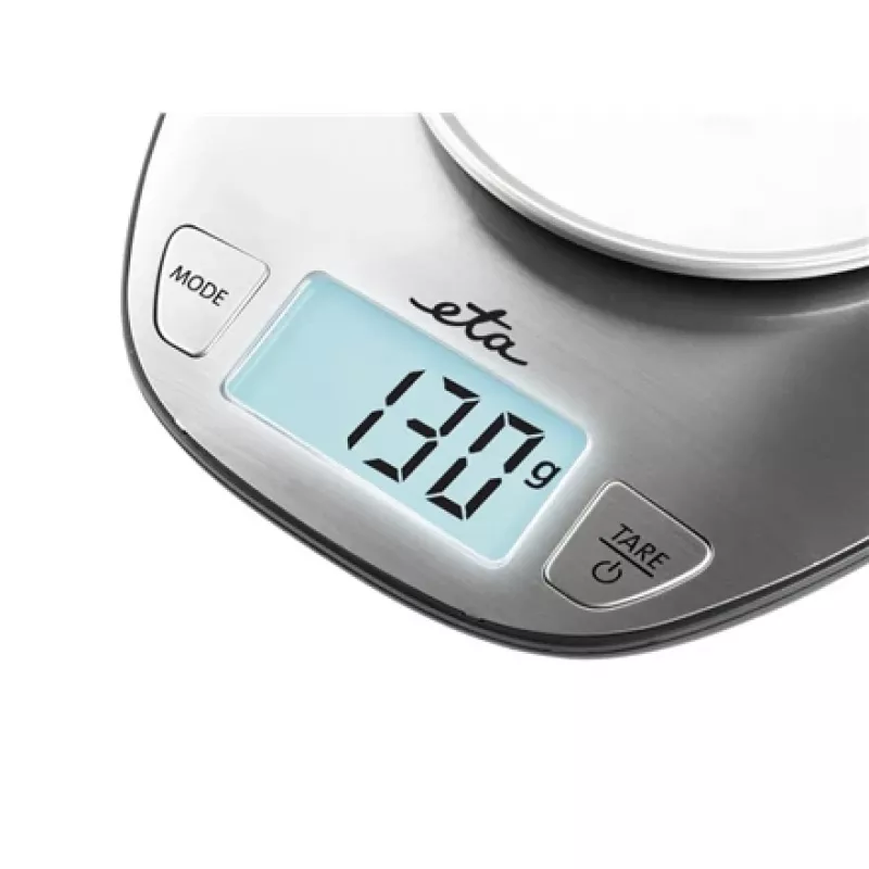 Elektroniczna waga kuchenna ETA Dori ze stali nierdzewnej, pojemność 5 kg, dokładność 1 g