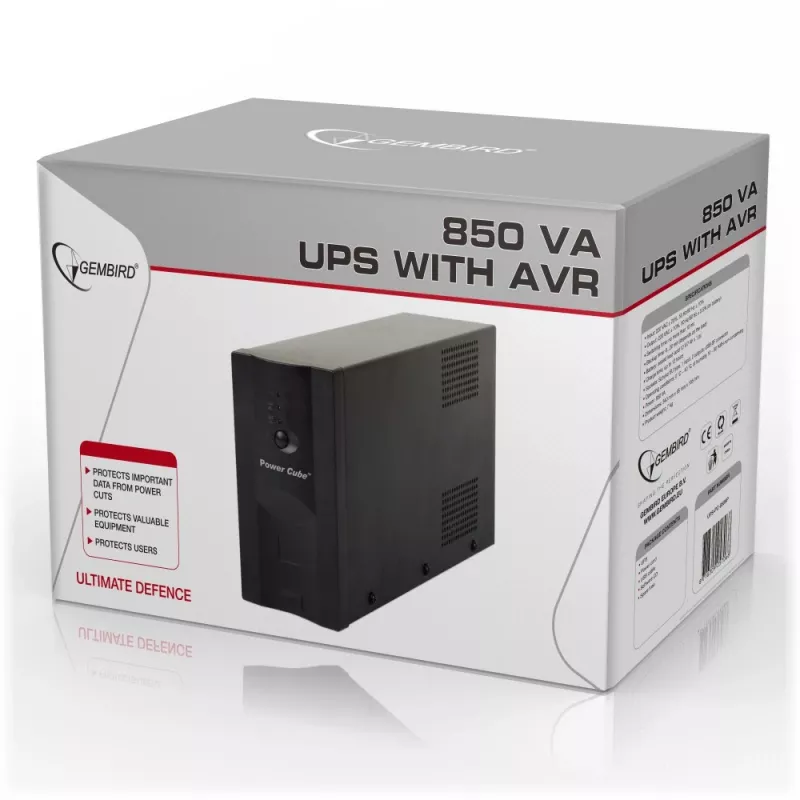 Gembird UPS-PC-850AP zasilacz awaryjny (UPS) Line-Interactive 0.85 kVA 520 W 4 gniazda AC