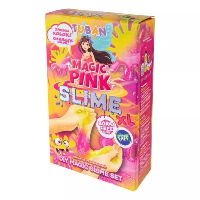 Zestaw do samodzielnego wykonania slime TUBAN TU3569 — Magic Pink XL, nietoksyczny, bezpieczny dla dzieci