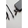 Kabel USB-C 2w1 1m czarny