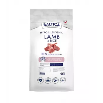 BALTICA NUTRACEUTIC Hypoalergiczna Jagnięcina i Ryż M 12kg