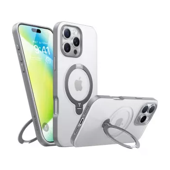 Przezroczyste etui Torras do iPhone 16 Pro — UPRO OSTAND SPIN SERIES, smukła lekka osłona ochronna