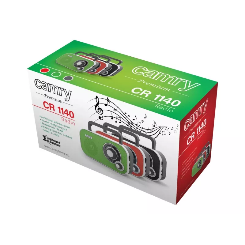Przenośne radio Camry CR 1140R Czerwone