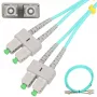 Patchcord światłowodowy Extralink SC/APC–SC/APC, wielomodowy OM3, dupleksowy, płaszcz 3 mm, 5 m