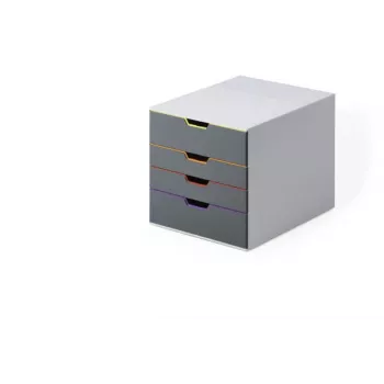 Szafka z szufladami Durable VARICOLOR szara z tworzywa, 4 szuflady