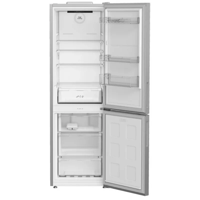 Lodówka Indesit INK 25402 S4E | Kombi wolnostojąca, No Frost, 249 l chłodziarka / 106 l zamrażarka, wys. 203,5 cm, Klasa energetyczna E, 37 dB, Srebrna