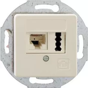 Gniazdko sieciowe Rutenbeck 13310301 Białe IP20 125V 1A
