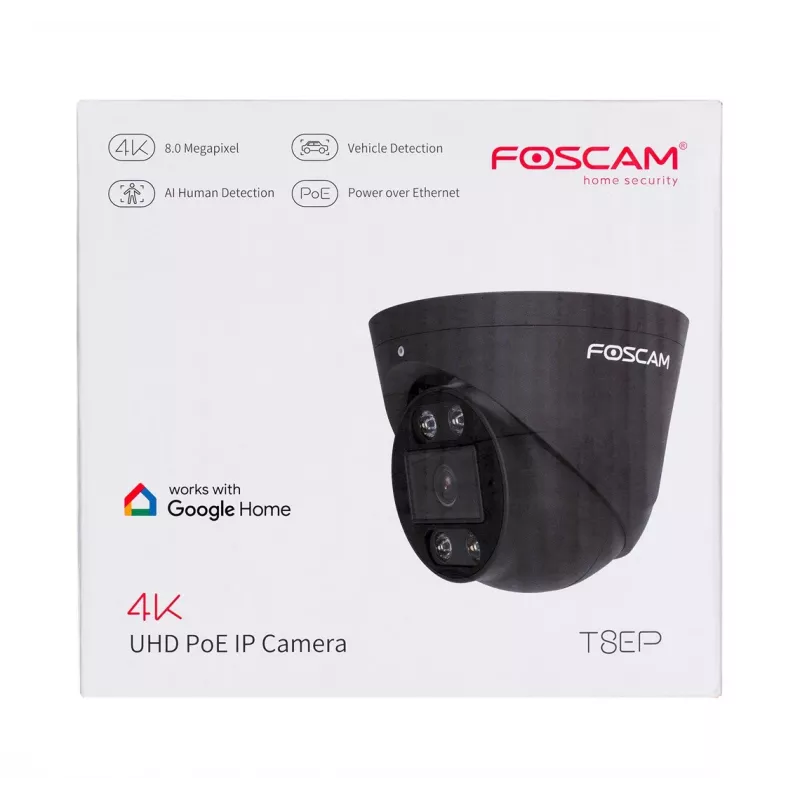 FOSCAM T8EP 8MP POE IP Camera Czarny
