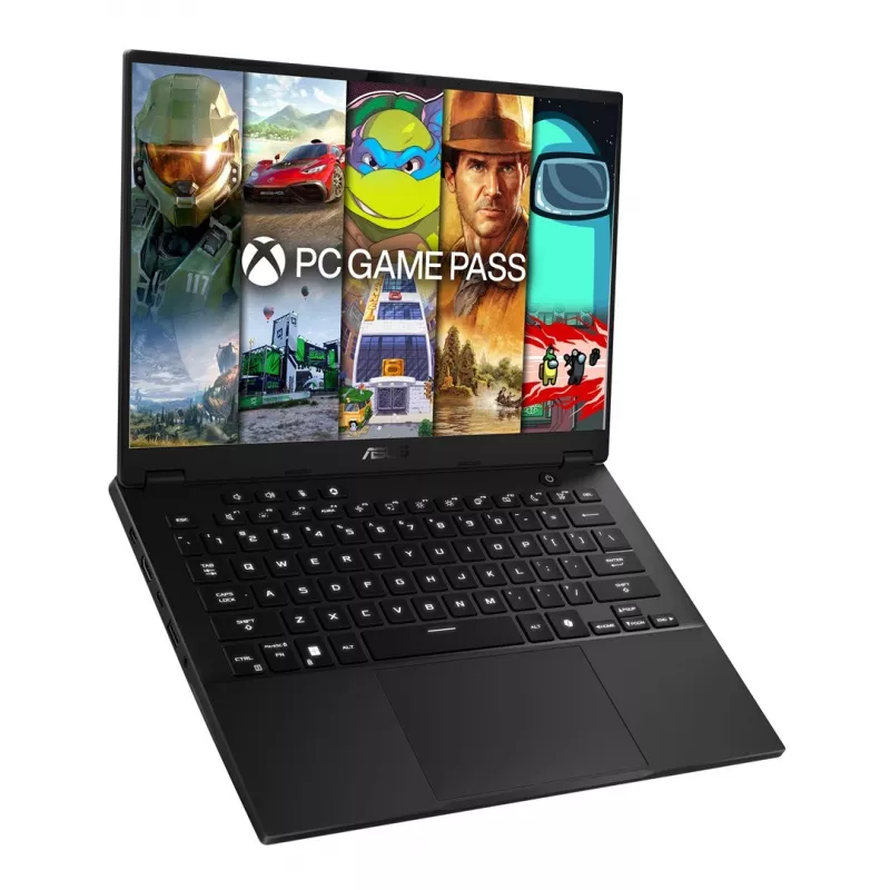 Laptop ASUS FA401UH-RG018 — 14 cali WQXGA IPS 165 Hz, AMD Ryzen 7 260 (8 rdzeni/16 wątków, do 5,1 GHz), RTX 5050 8 GB, 16 GB LPDDR5x, 512 GB PCIe 4.0 SSD, 73 Wh