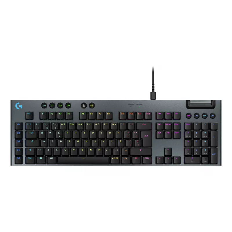 Przewodowa mechaniczna klawiatura gamingowa Logitech G915 X Czarna z podświetleniem RGB