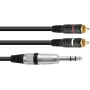 Kabel przejściowy stereo Omnitronic 2x RCA (Cinch) na 2x RCA, długość 1,5 m, model 30225223