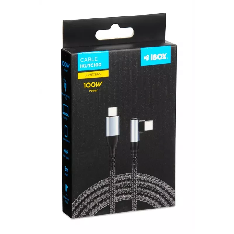 iBox IKUTC100 Kabel USB USB 2.0 2 m USB C Czarny