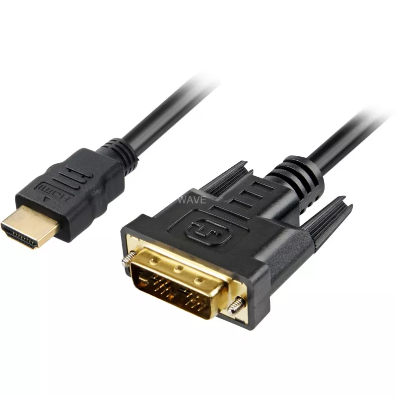 Kabel adapterowy HDMI > DVI-D (18+1) (czarny, 1 metr)