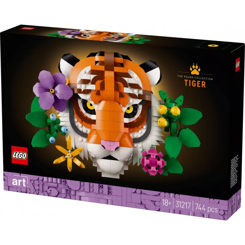 Zabawka konstrukcyjna LEGO Art Fauna Collection Zestaw Tygrys 31217 - model tygrysa do zbudowania