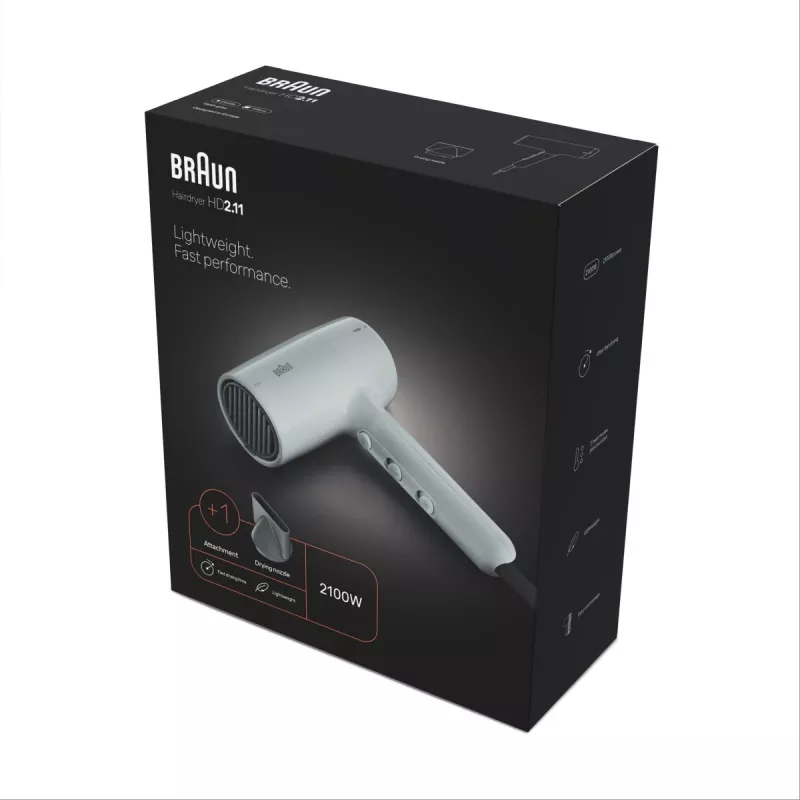 Suszarka do włosów Braun BRHD211E 2200W z technologią jonową