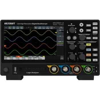 Voltcraft DOV2504F LA Oscyloskop cyfrowy 250 MHz 4-kanałowy 1,25 GSa/s 100 Mpts 12-bitowy (VC-16753960)