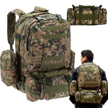 Extralink Plecak wojskowy taktyczny 4-w-1 szkolny podróżny survivalowy 50L MIL-668