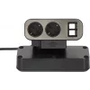 Power Extension Brennenstuhl 1153580100 2m 10 AC Outlets Indoor Czarny srebrny