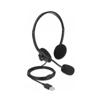Zestaw słuchawkowy DeLOCK USB Stereo z regulacją głośności
