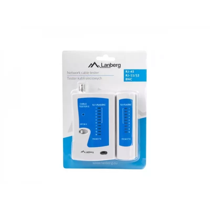 Lanberg NT-0401 tester kabli sieciowych UTP/STP Niebieski, Biały