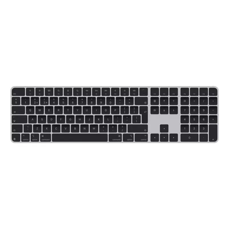 APPLE Magic Keyboard z Touch ID i klawiaturą numeryczną dla modeli Mac z Apple silicon - brytyjski angielski - czarne klawisze