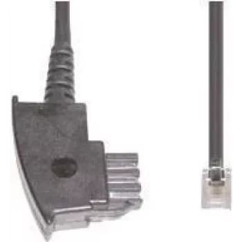 Kabel telefoniczny e+p T 170/3 3 m przezroczysty czarny