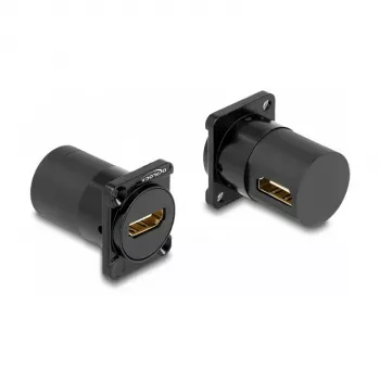 DeLOCK Moduł typu D HDMI żeński na żeński, kątowy 90°, czarny