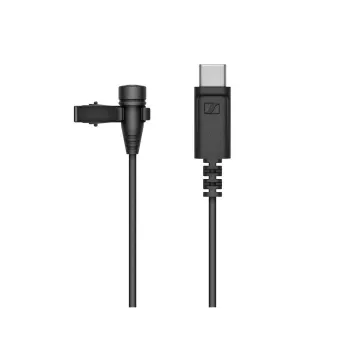 Mikrofon krawatowy Sennheiser XS LAV USB-C, dookólny pojemnościowy, przewodowy USB-C, kabel 2 m, 16-bitowy, 70–18 kHz