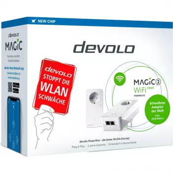 devolo Magic 2 WiFi next Powerline Zestaw Startowy 1x adapter devolo Magic 2 WiFi next, 1x adapter devolo Magic 2 LAN