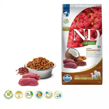 FARMINA N&D Quinoa Dog Skin&Coat Venison&Coconut Adult Medium&Maxi - sucha karma dla psów - 7 kg