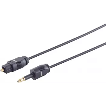 Kabel audio optyczny ShiverPeaks 69012-1.0 Toslink (kwadratowy) na 3,5 mm, 1,0 m, tulejka 2,2 mm