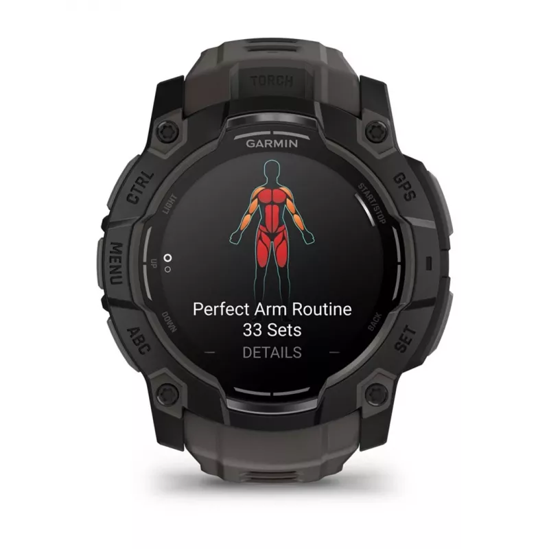 Garmin Instinct 3 AMOLED 3.3 cm (1.3) 50 mm Cyfrowy 416 x 416 pikseli Ekran dotykowy Czarny GPS (satelitarny)