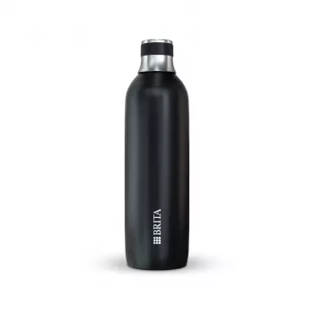 Butelka do carbonatora BRITA 118440 — stal nierdzewna, 1 L, można myć w zmywarce, ergonomiczna (93×93×305 mm)