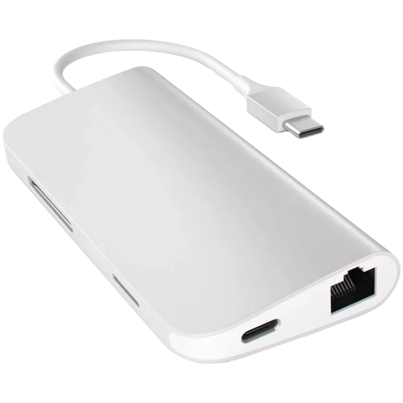 Satechi USB-C Multiport Adapter 8K z Ethernet V3 space grey (ST-P8KEM)